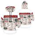 learn invest repeat white hoodie (USA Size)
