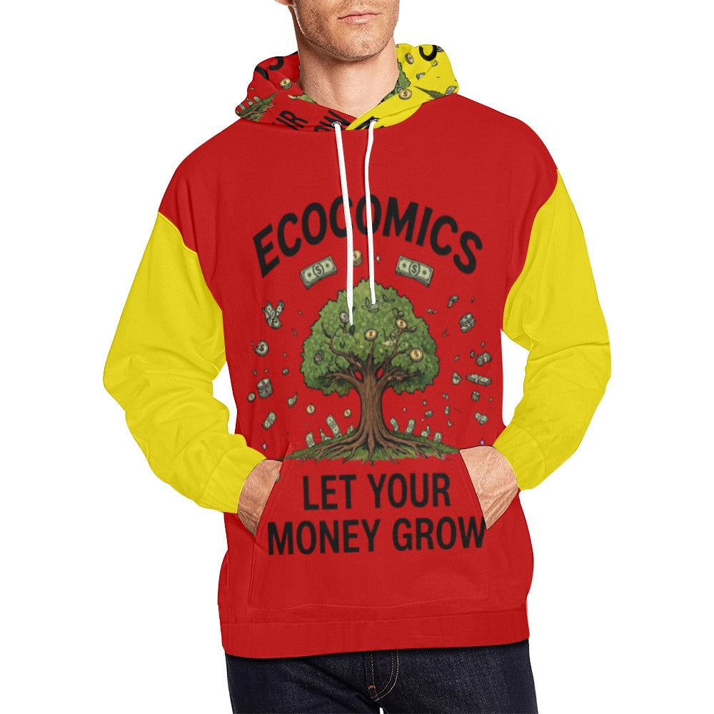 Ecocomics Red/Yellow Let Your Money Grow Hoodie (USA Size)