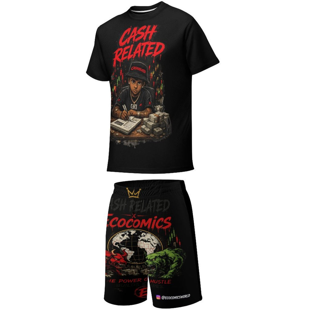 Ecocomics Cash Related Teen T-shirt Set Black