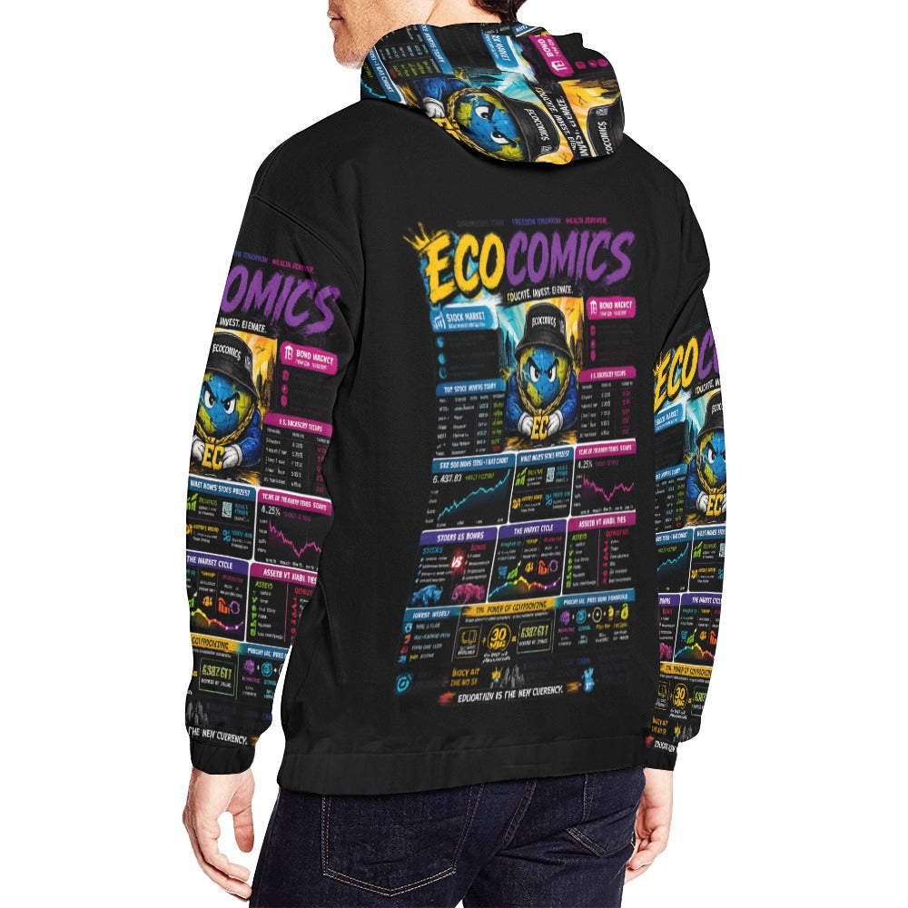 EcoComics Learn • Invest • Repeat Hoodie – Purple