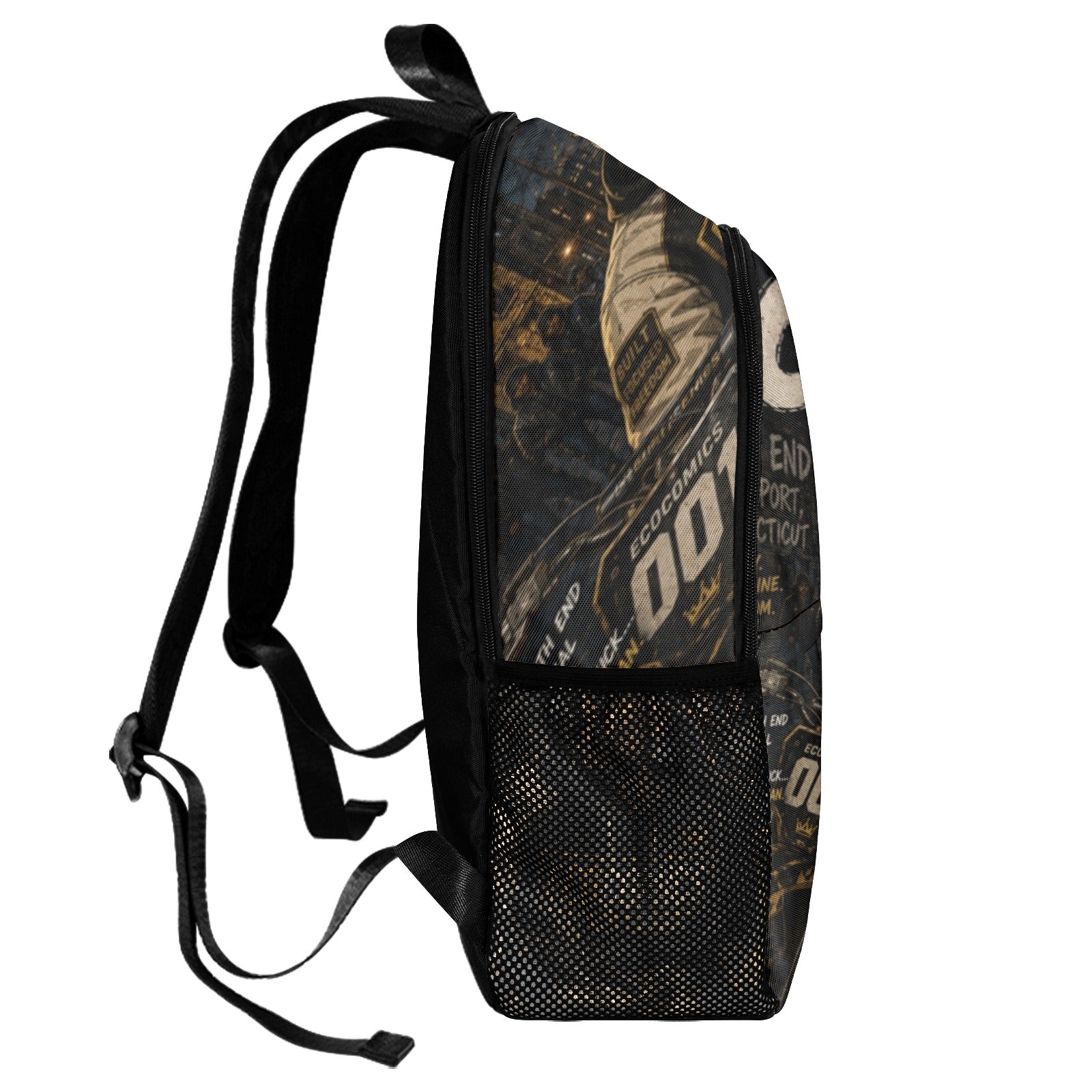 CHASE_The_Forex_Run_EcoComics Fabric Backpack with Side Mesh Pockets