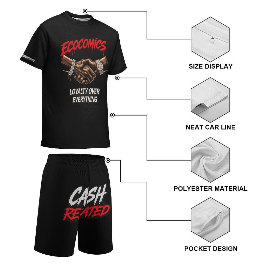 Ecocomics Cash Related Black Teen T-shirt Set