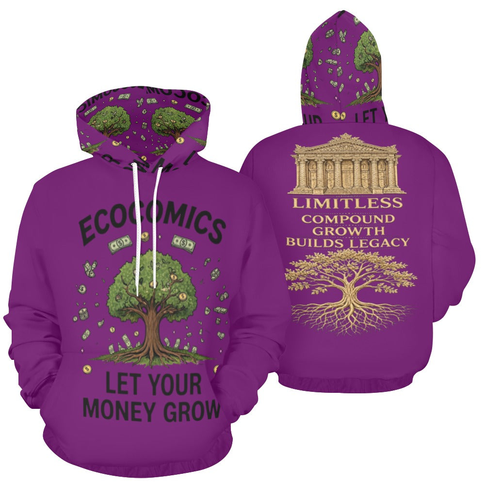 Ecocomics Purple Let Your Money Grow Hoodie (USA Size)
