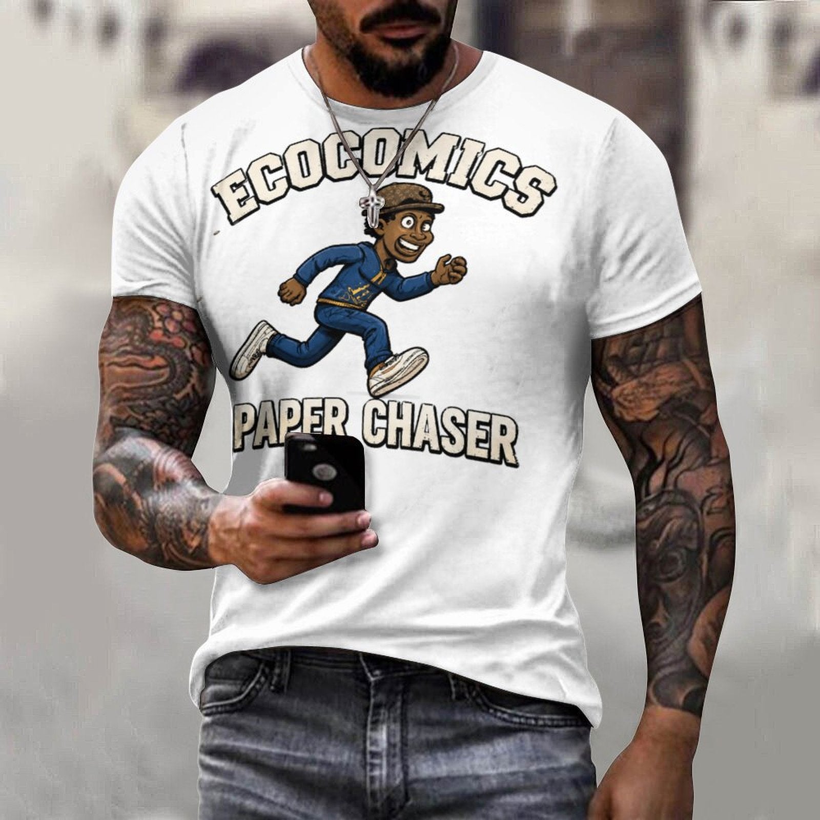 Ecocomics Paper Chaser Man Cotton T-Shirt