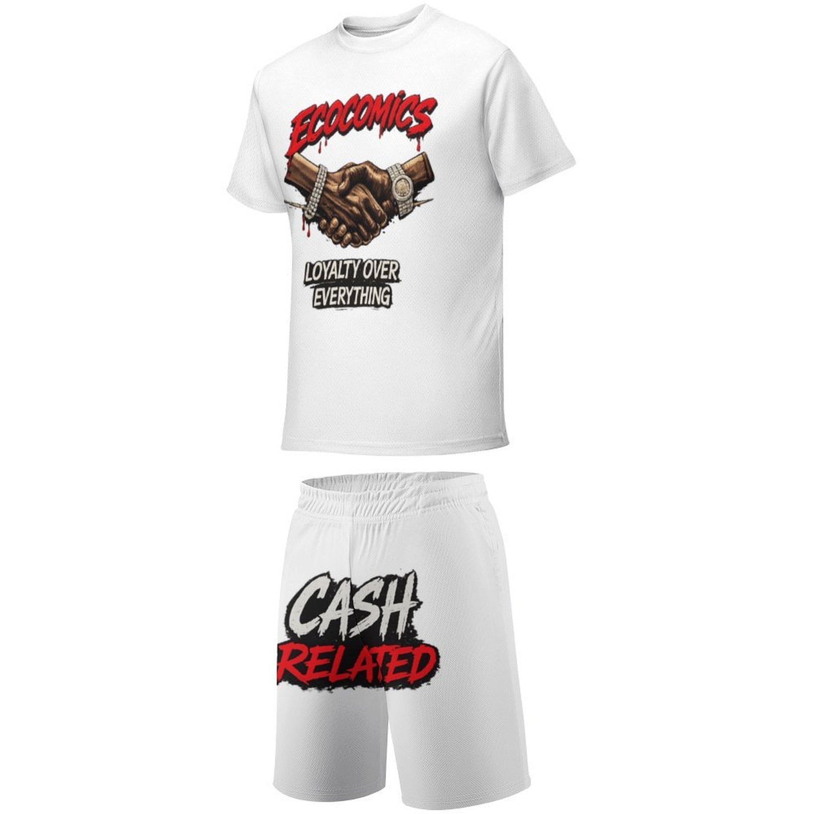 Ecocomics Cash Related White Teen T-shirt Set