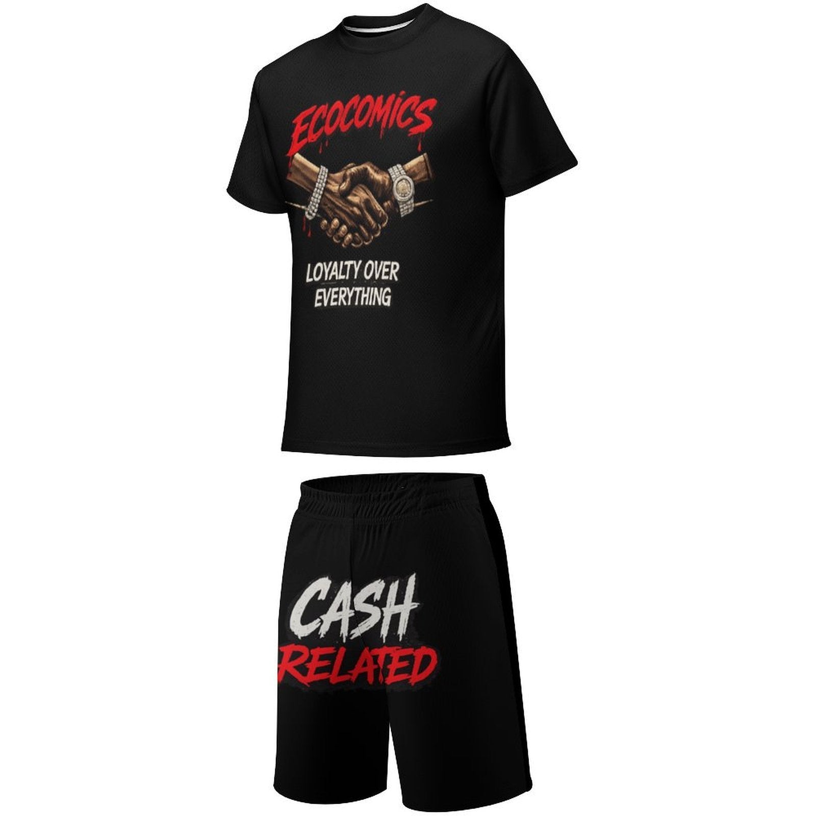 Ecocomics Cash Related Black Teen T-shirt Set