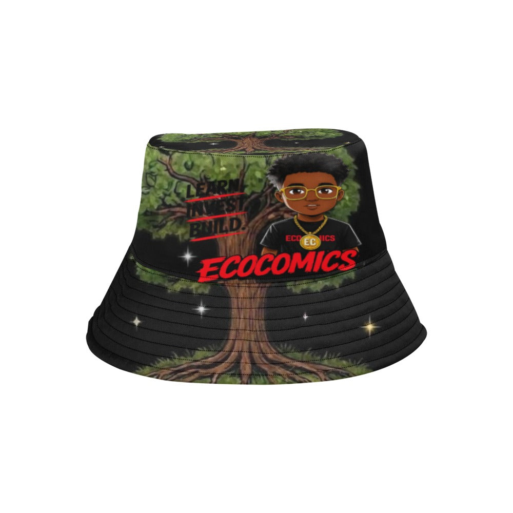 Flipmoneyboy  Bucket Hat Learn Invest Build Wins Bucket Hat