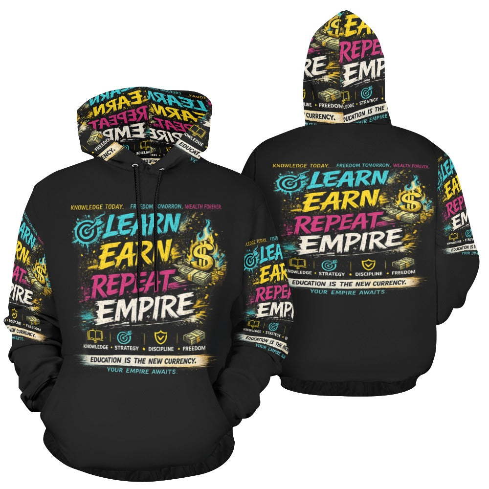 EcoComics Learn • Invest • Repeat Hoodie – Black