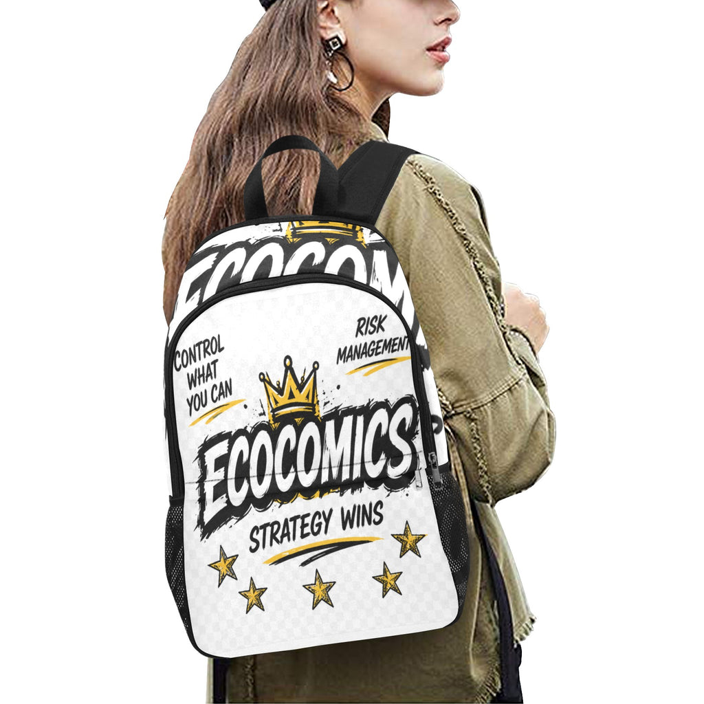 Ecocomics Strategy Wins Backpack Fabric Backpack with Side Mesh Pockets