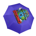 Ecocomics Blue Unbrella Semi-Automatic Foldable Umbrella