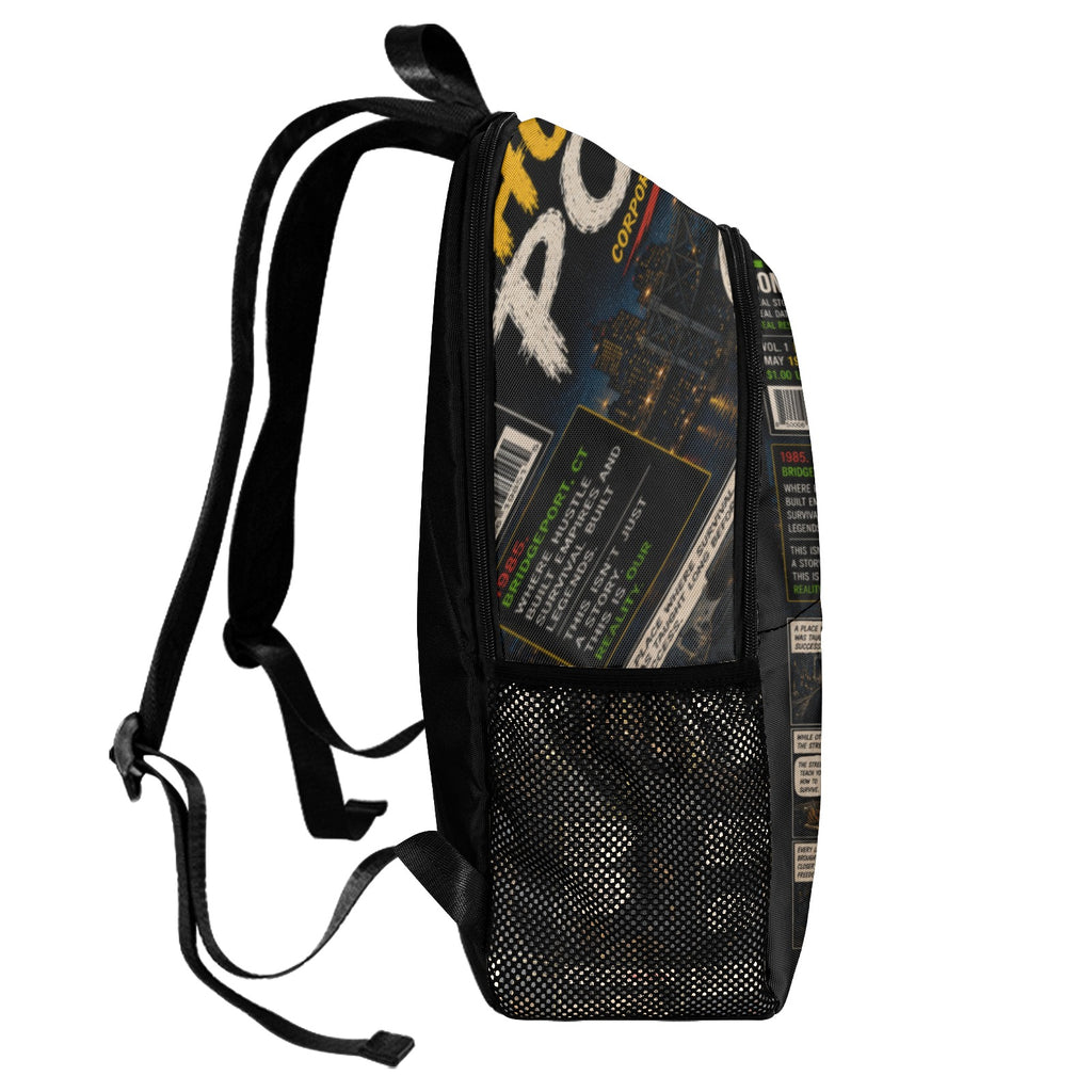 EcoComics "The Power of Hustle" Backpack | Laptop & School Book Bag
