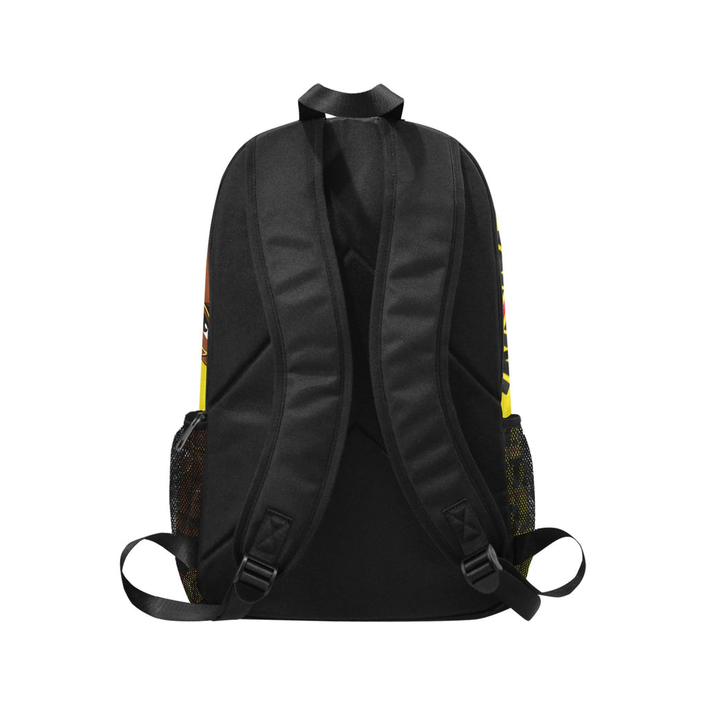 Ecocomics Yellow Backpack Fabric Backpack with Side Mesh Pockets