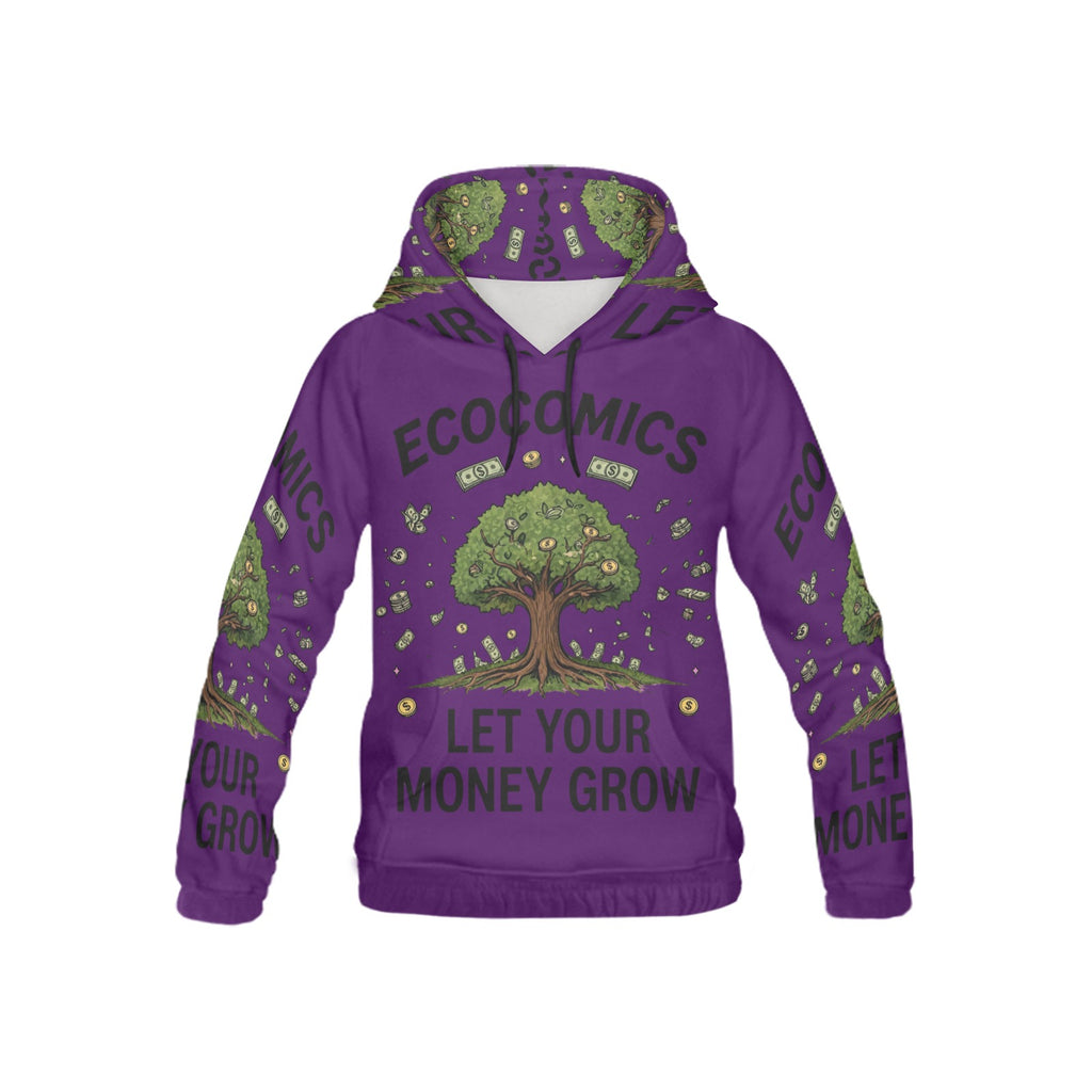 Ecocomics Purple Let Your Money Grow Hoodie for Kid (USA Size)