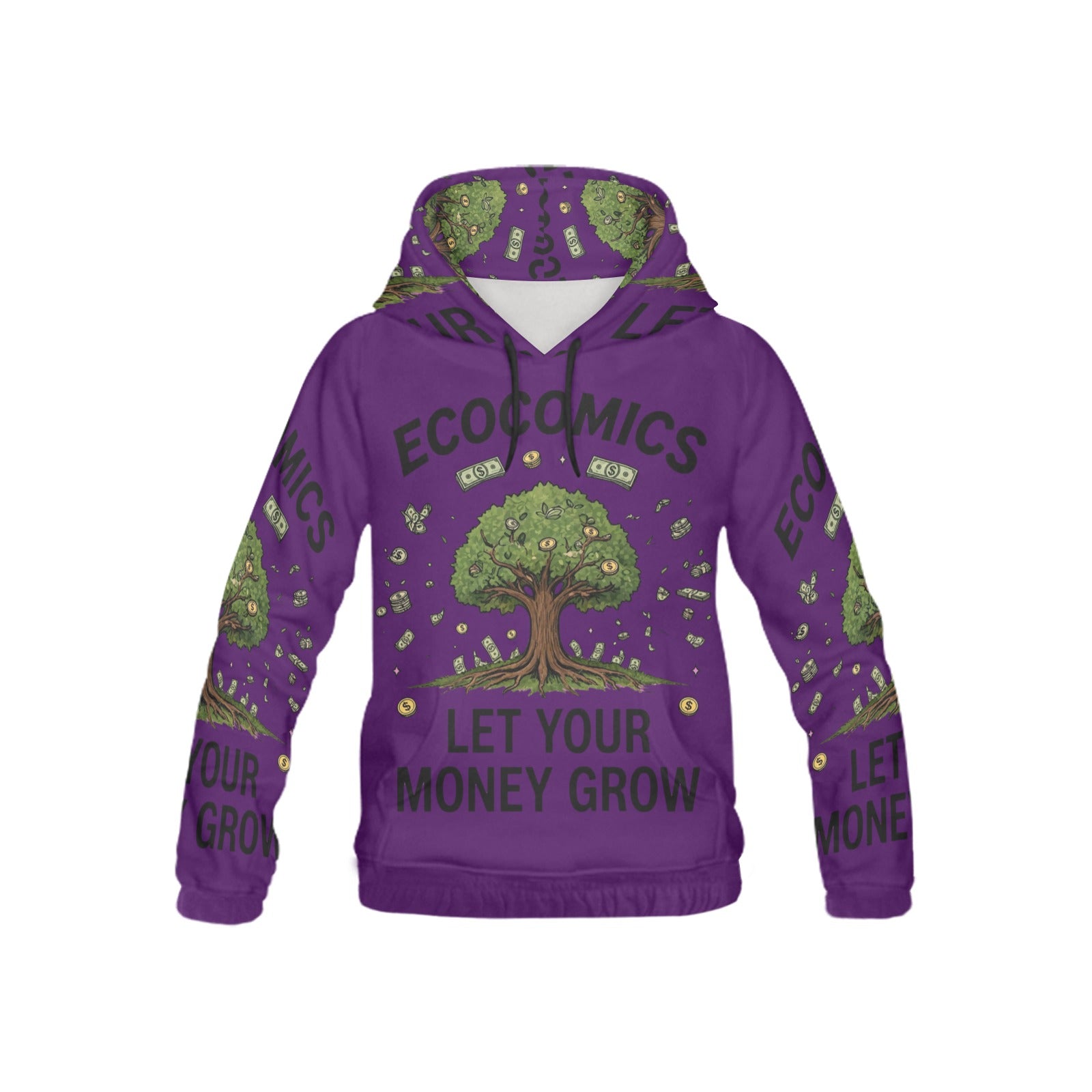 Ecocomics Purple Let Your Money Grow Hoodie for Kid (USA Size)