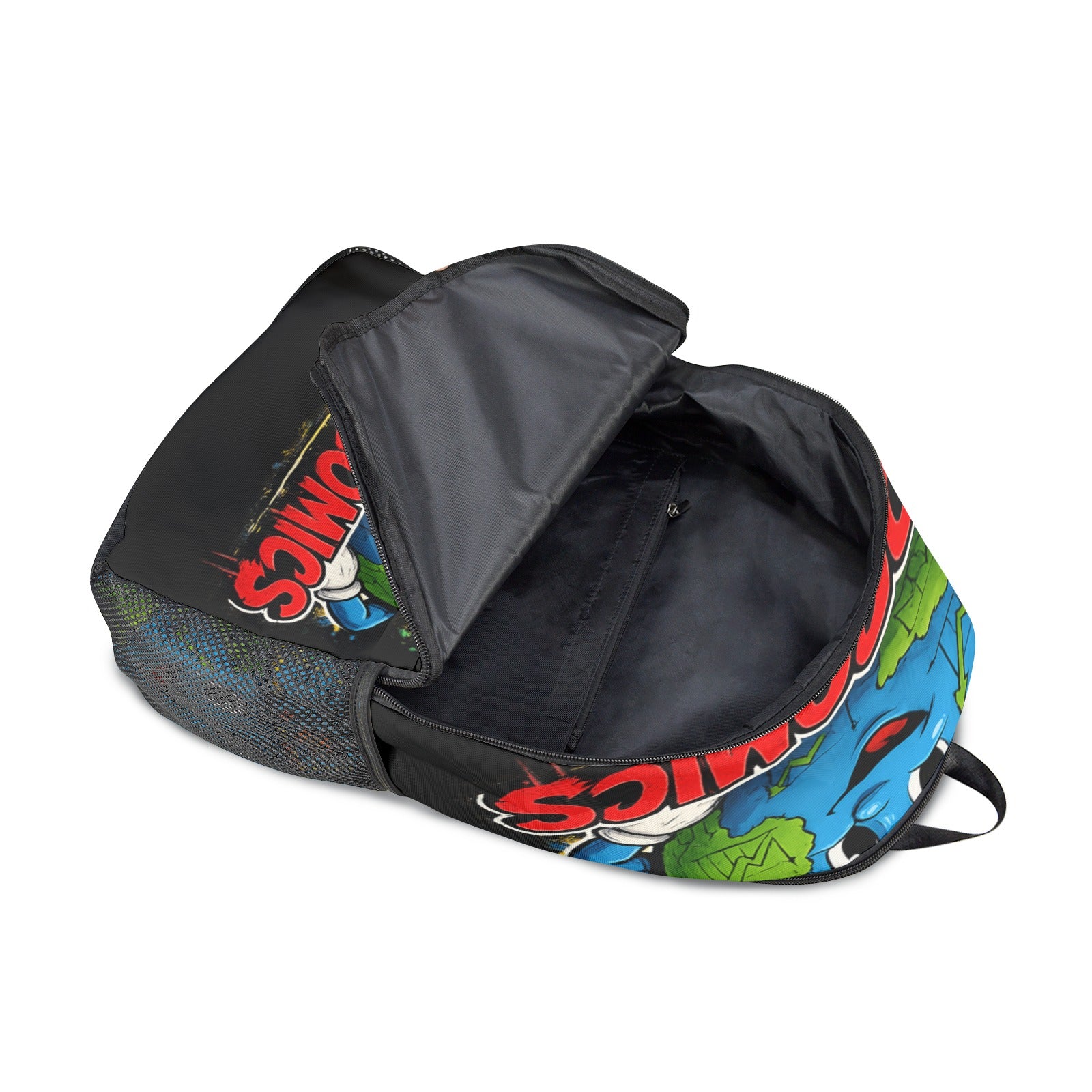 Back To School Fabric Backpack with Side Mesh Pockets
