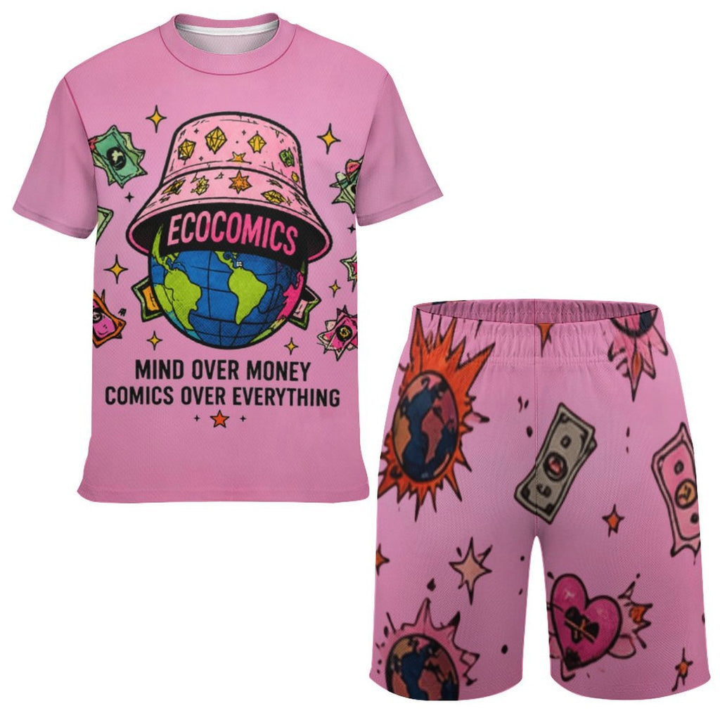 Ecocomics Mind Over Money Teen T-shirt Set Pink