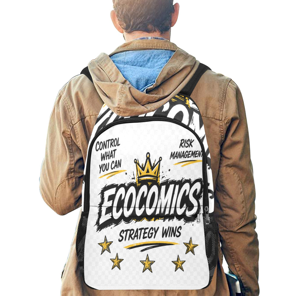Ecocomics Strategy Wins Backpack Fabric Backpack with Side Mesh Pockets