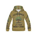 Ecocomics Let Your Money Grow Kids Brown Hoodie for Kid (USA Size)