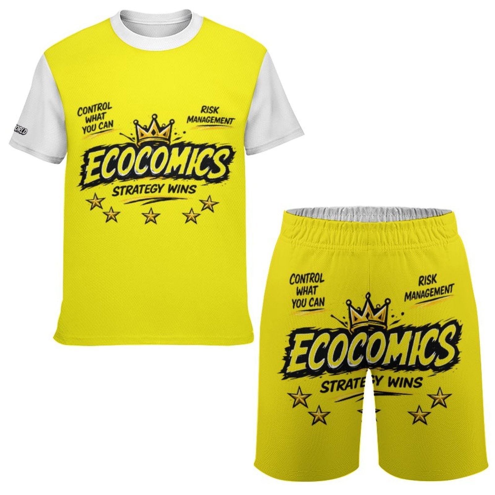 Ecocomics Strategy Wins T-shirt Set White/yellow