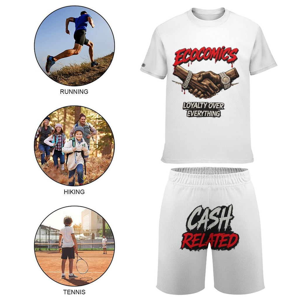 Ecocomics Cash Related White Teen T-shirt Set
