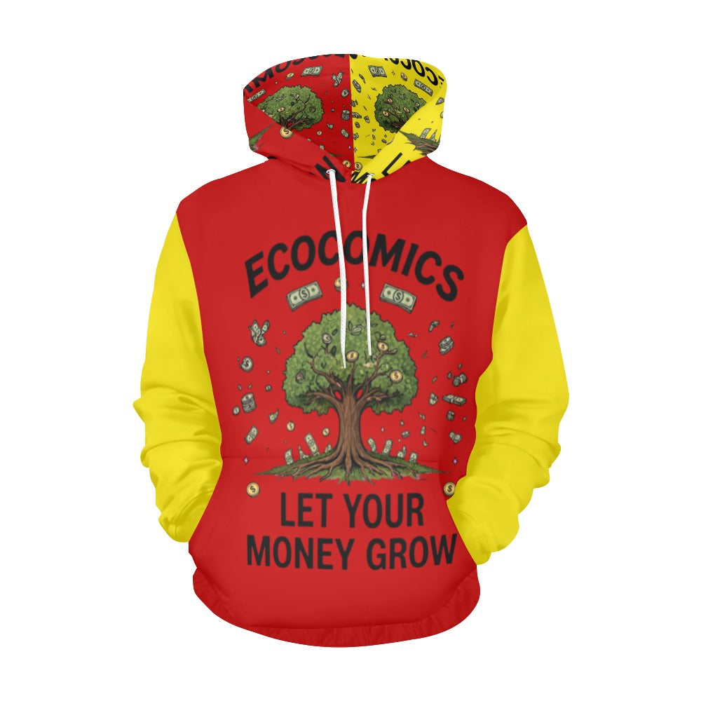 Ecocomics Red/Yellow Let Your Money Grow Hoodie (USA Size)