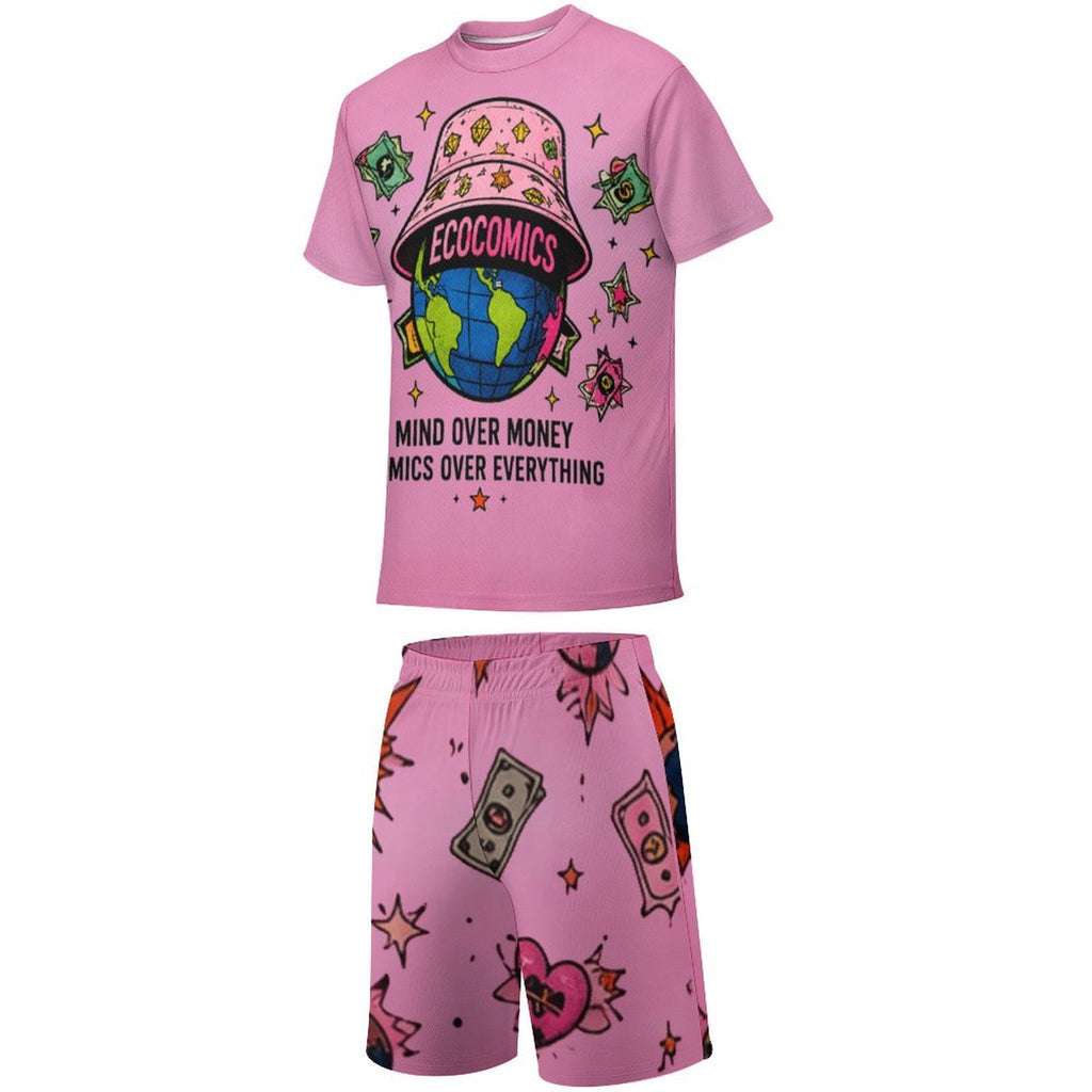 Ecocomics Mind Over Money Teen T-shirt Set Pink