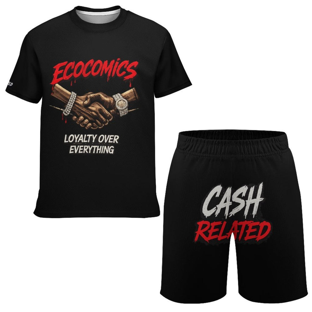 Ecocomics Cash Related Black Teen T-shirt Set
