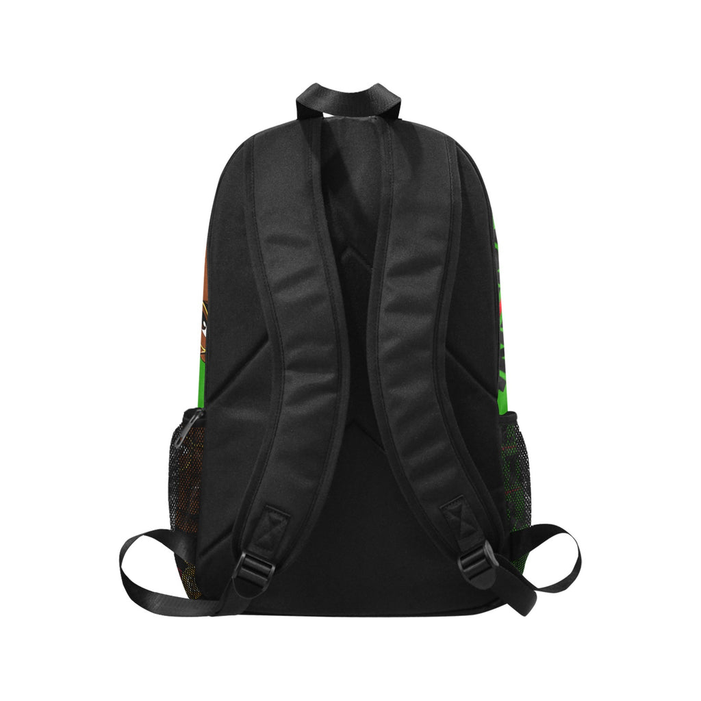 Ecocomics Green Backpack Fabric Backpack with Side Mesh Pockets