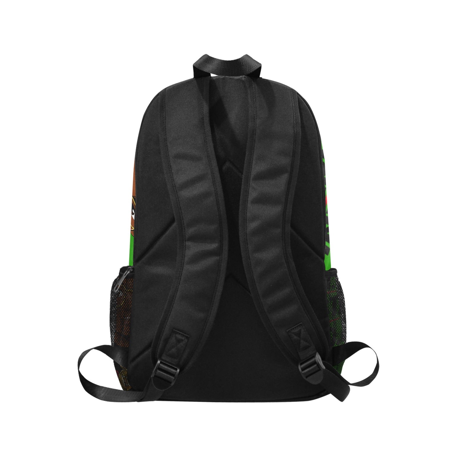 Ecocomics Green Backpack Fabric Backpack with Side Mesh Pockets