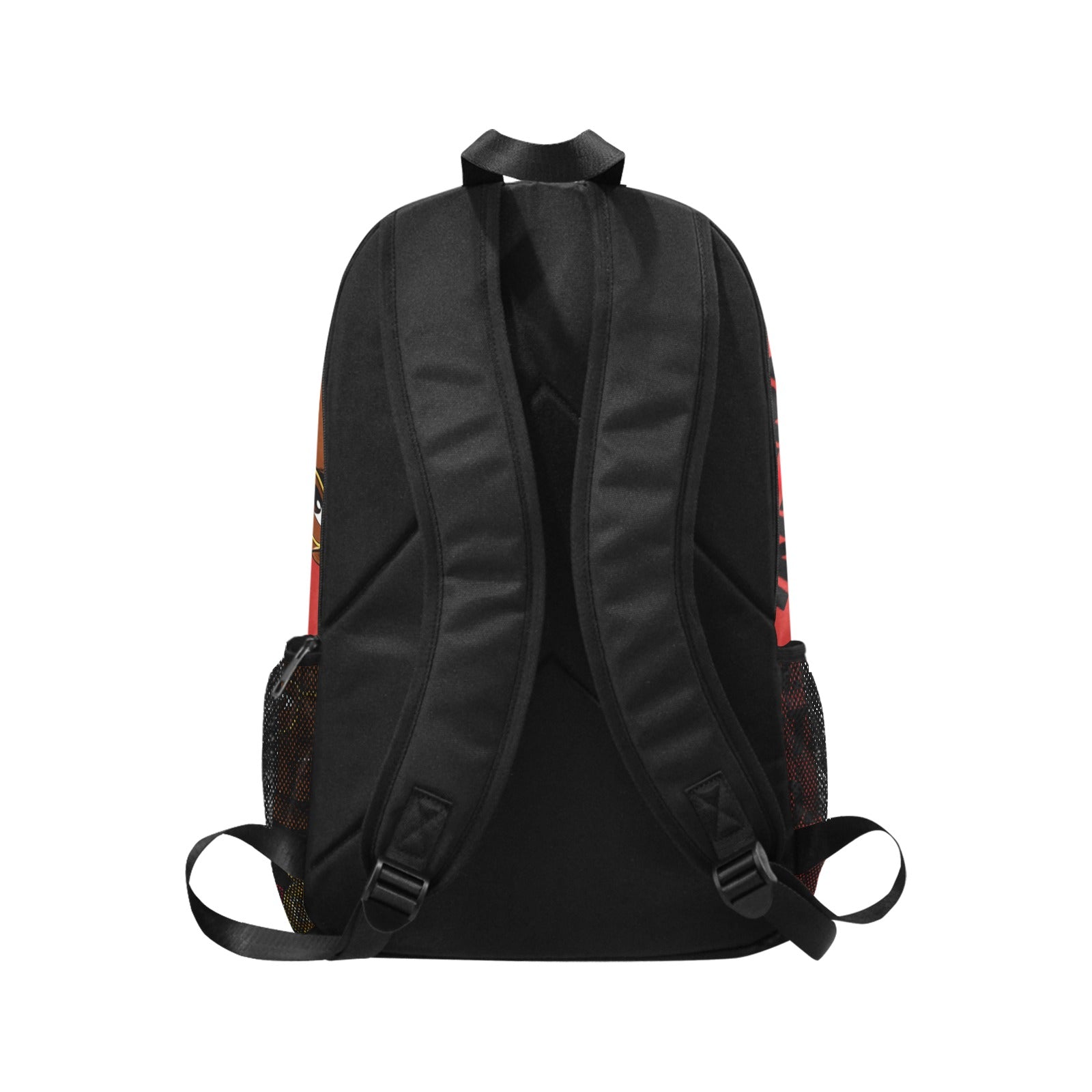 Ecocomics Red Backpack Fabric Backpack with Side Mesh Pockets
