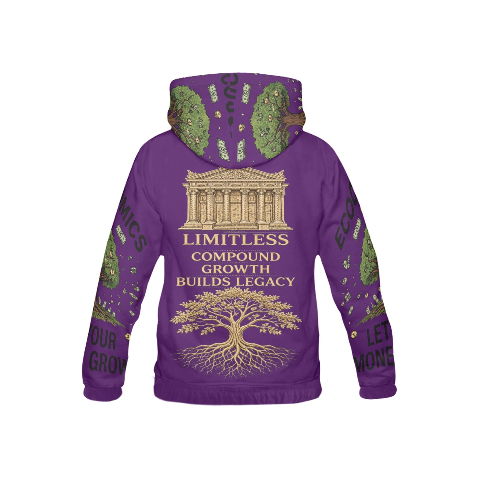 Ecocomics Purple Let Your Money Grow Hoodie for Kid (USA Size)