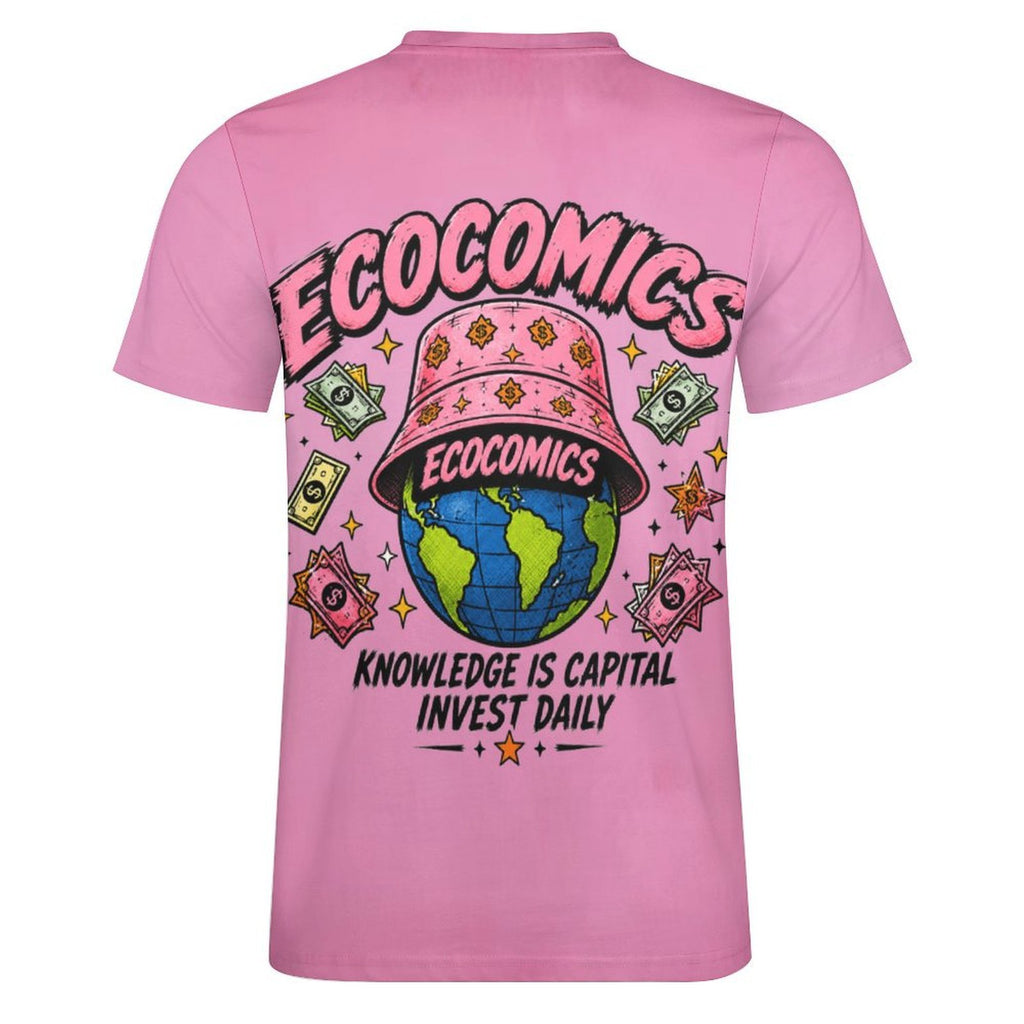 Ecocomics Mind Over Money Cotton T-Shirt Pink