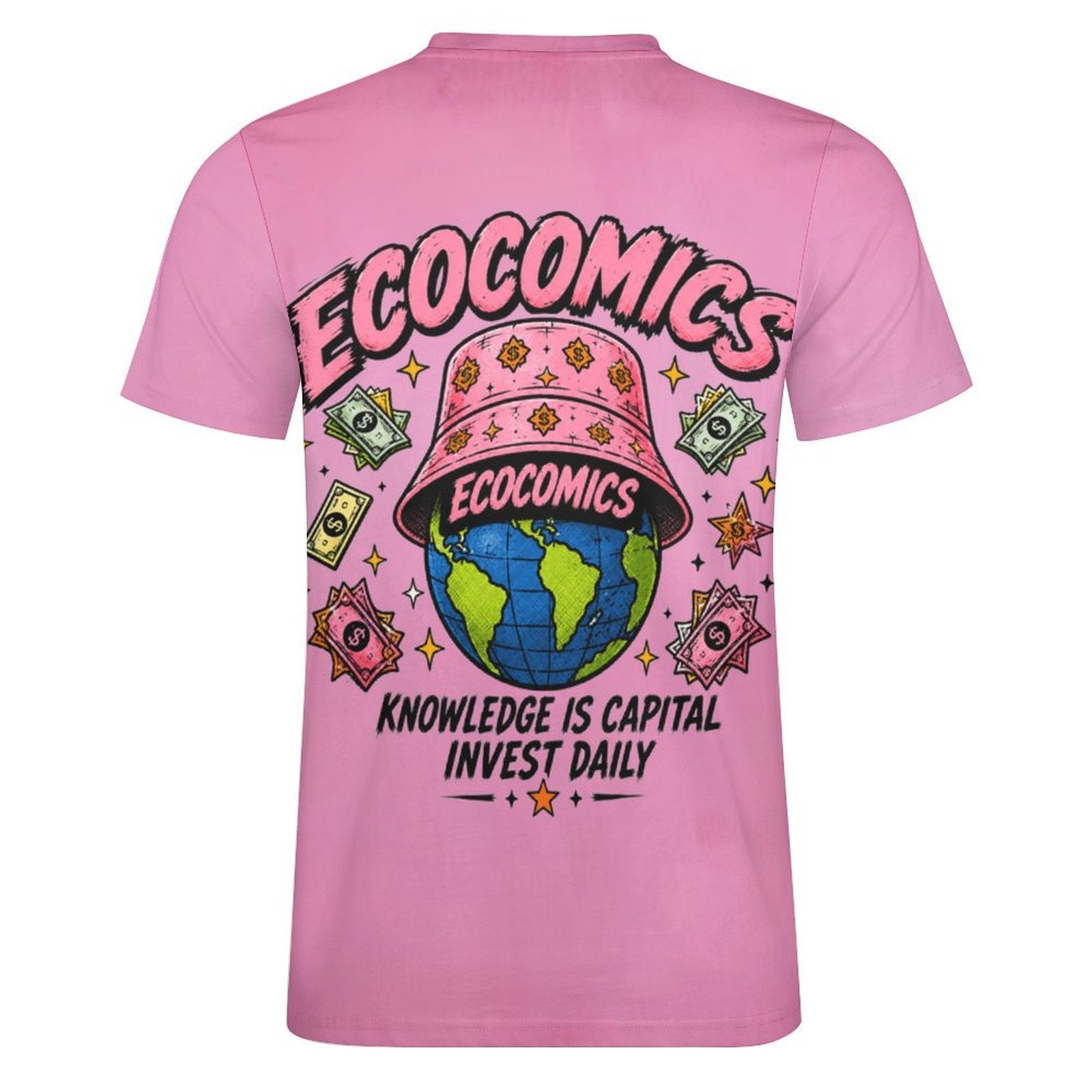 Ecocomics Mind Over Money Cotton T-Shirt Pink
