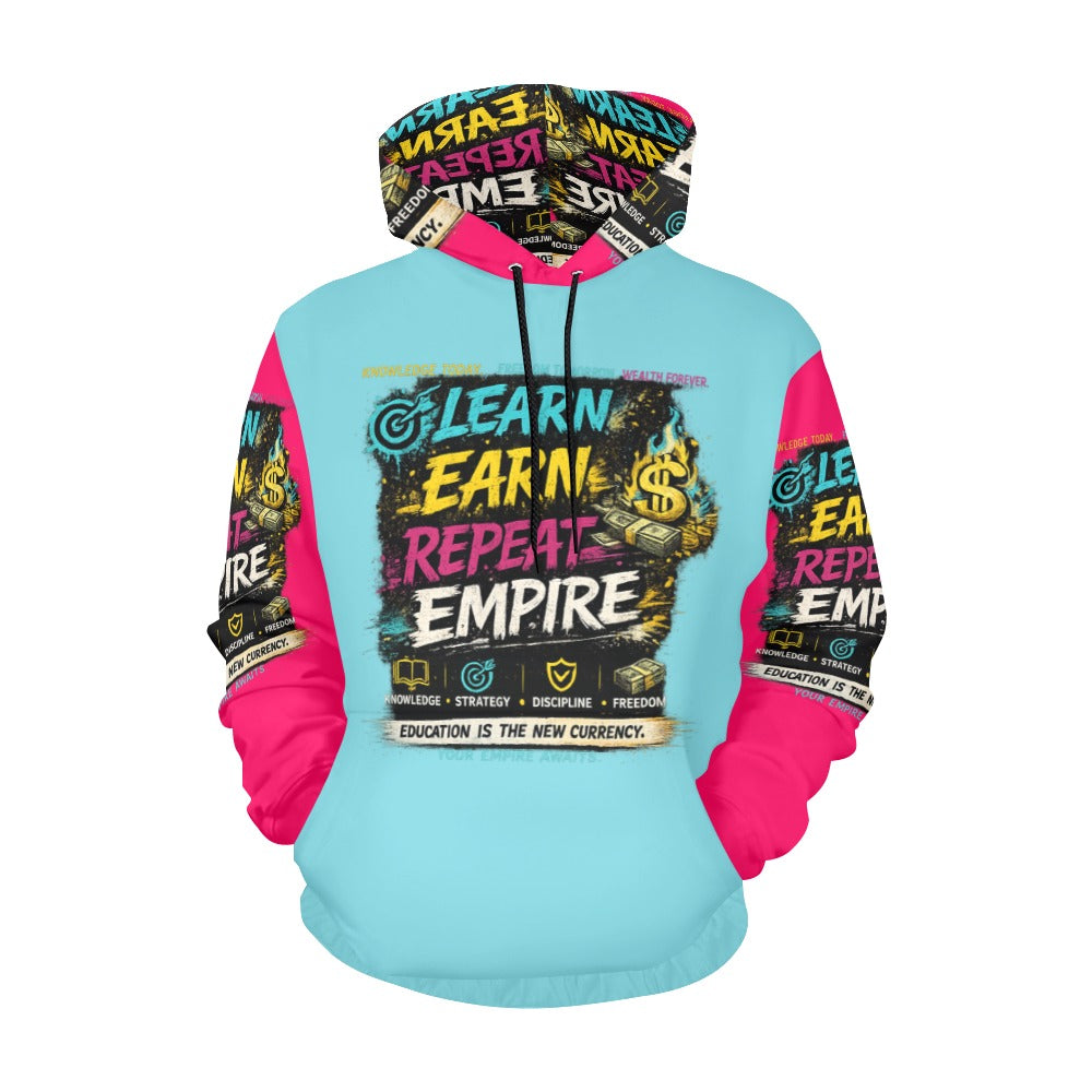 EcoComics Learn • Invest • Repeat Hoodie – Pink