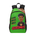 Ecocomics Green Backpack Fabric Backpack with Side Mesh Pockets