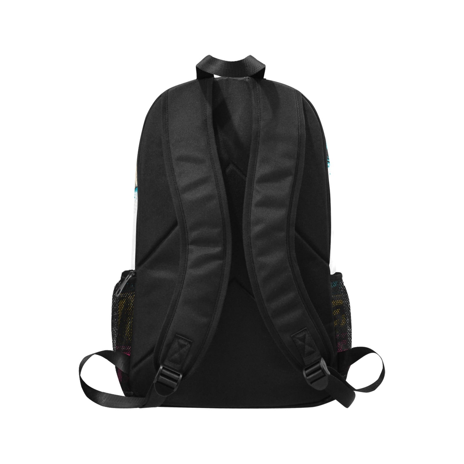 Back To School Fabric Backpack with Side Mesh Pockets