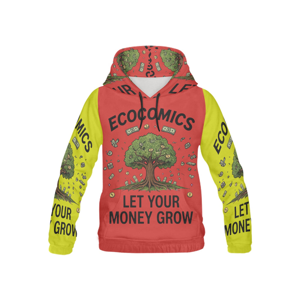 Ecocomics Red/Yellow Let Your Money Grow Hoodie for Kid (USA Size)