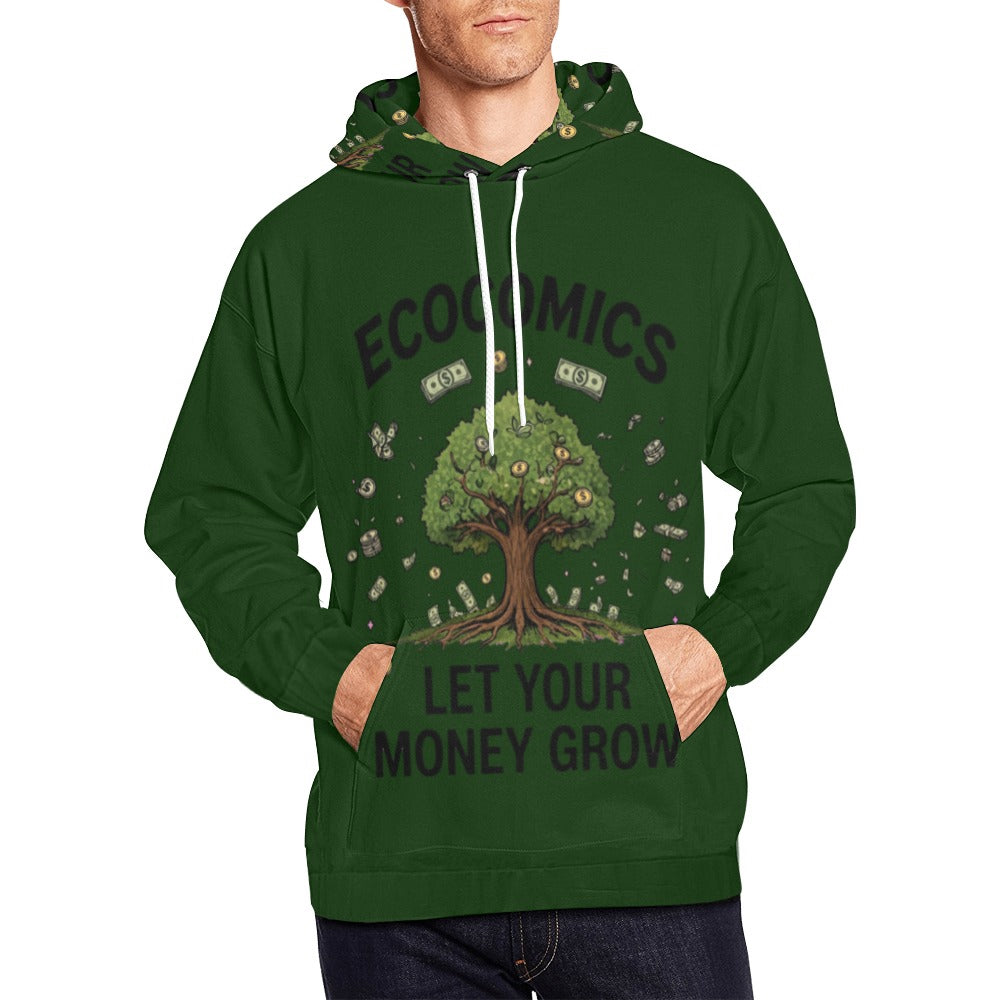 Ecocomics greem Let Your Money Grow Hoodie  (USA Size)