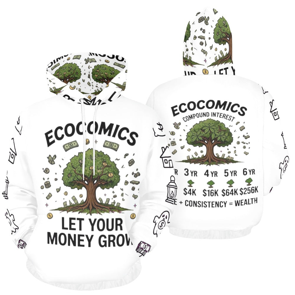 Ecocomics White Let Your Money Grow Hoodie (USA Size)