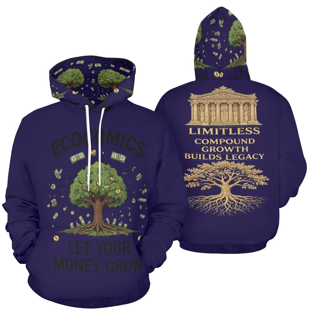 Ecocomics Blue Let Your Money Grow Hoodie (USA Size)