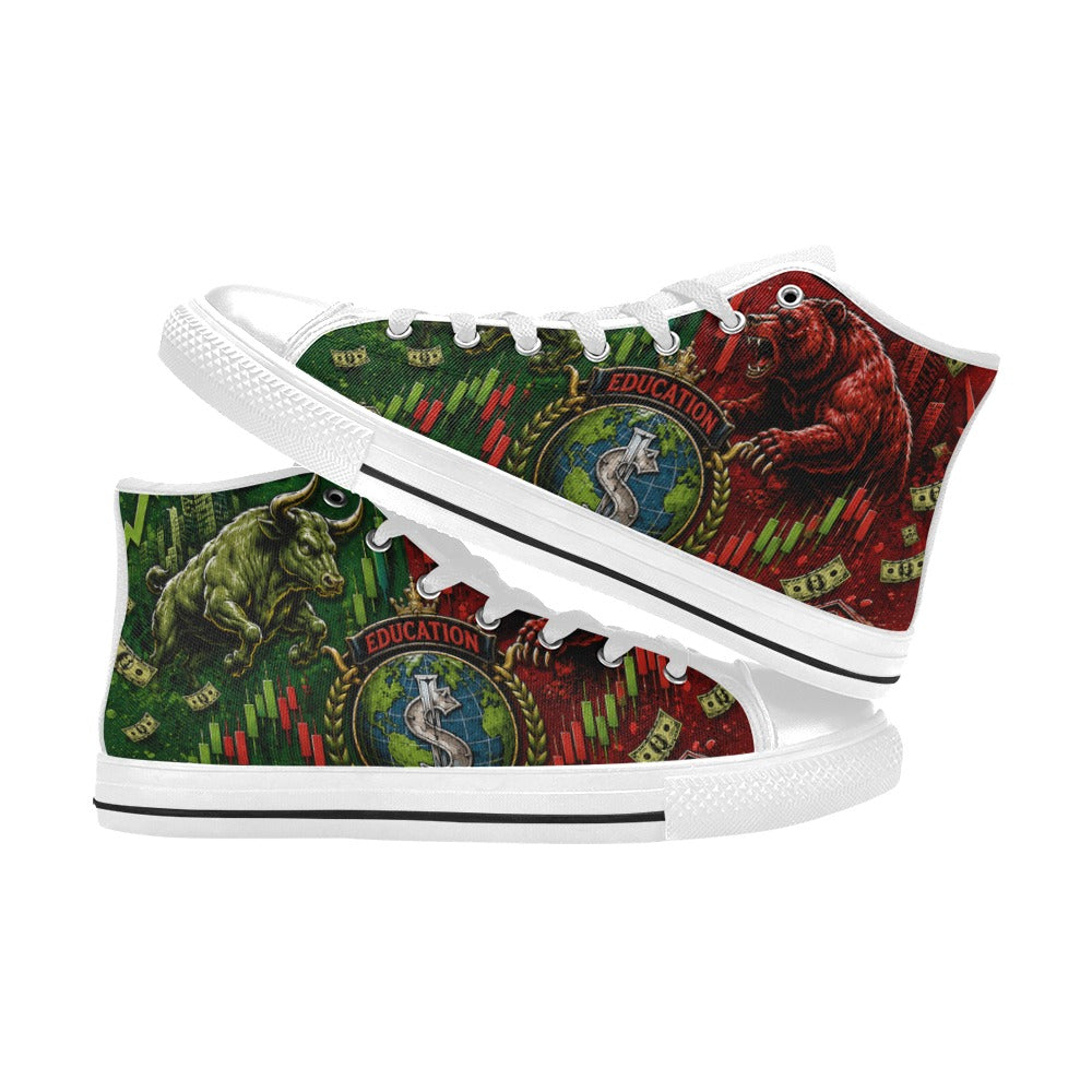 Sneakers Kids' High Top Canvas Shoes-4 Sides Bulls And Bears