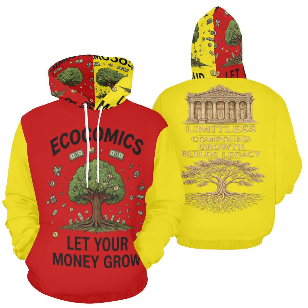 Ecocomics Red/Yellow Let Your Money Grow Hoodie (USA Size)