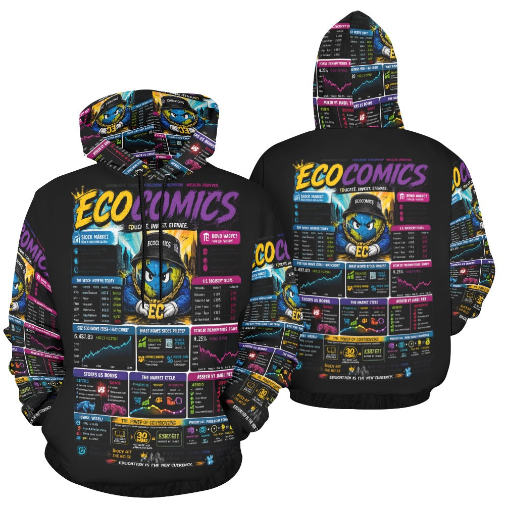 EcoComics Learn • Invest • Repeat Hoodie – Purple