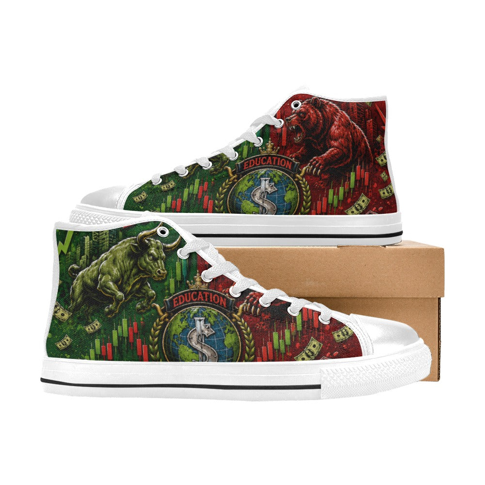 Sneakers Kids' High Top Canvas Shoes-4 Sides Bulls And Bears