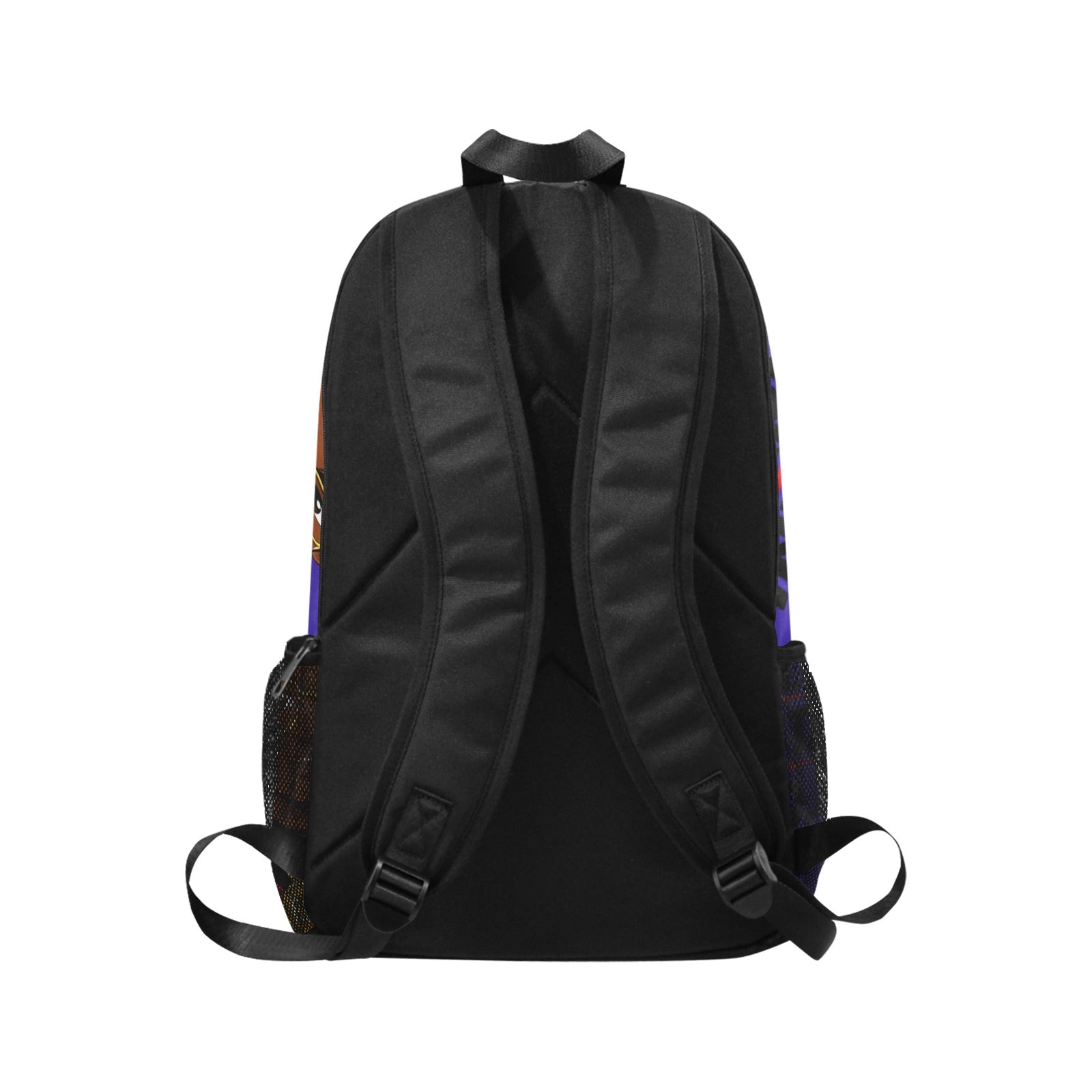 Blue Backpack Fabric Backpack with Side Mesh Pockets
