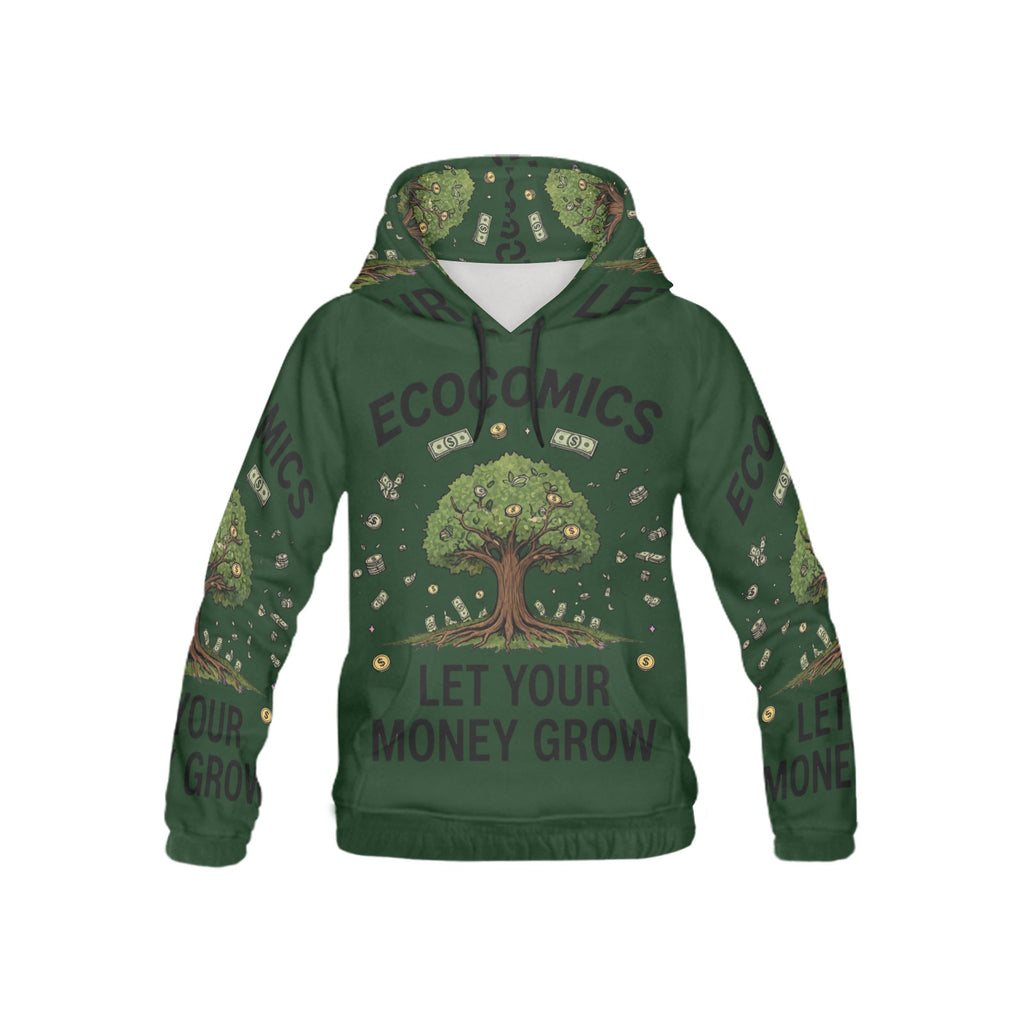 Ecocomics Green Hoodie All Over Print Hoodie for Kid (USA Size)