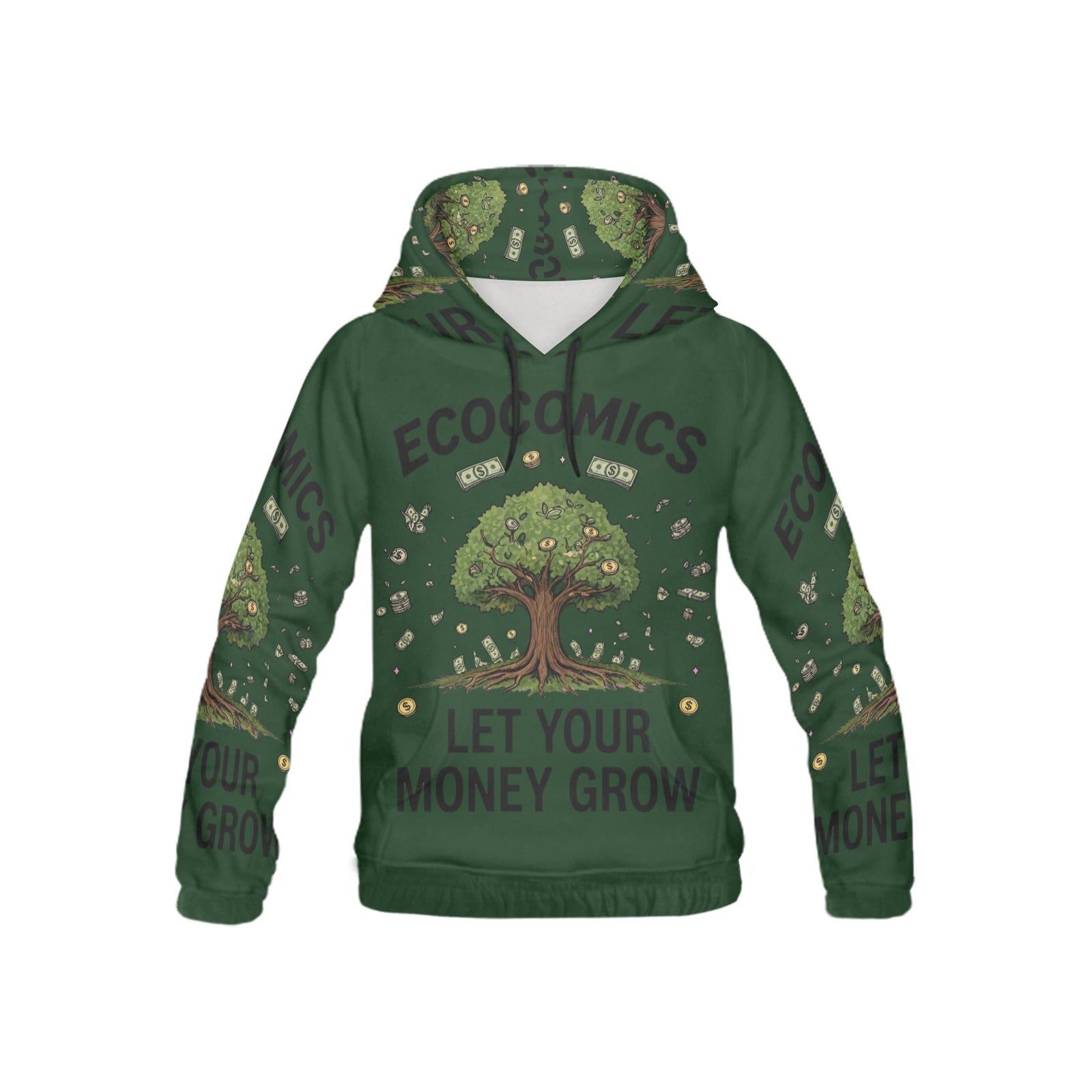 Ecocomics Green Hoodie All Over Print Hoodie for Kid (USA Size)