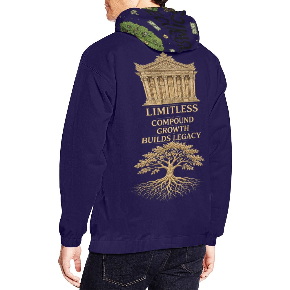 Ecocomics Blue Let Your Money Grow Hoodie  (USA Size)