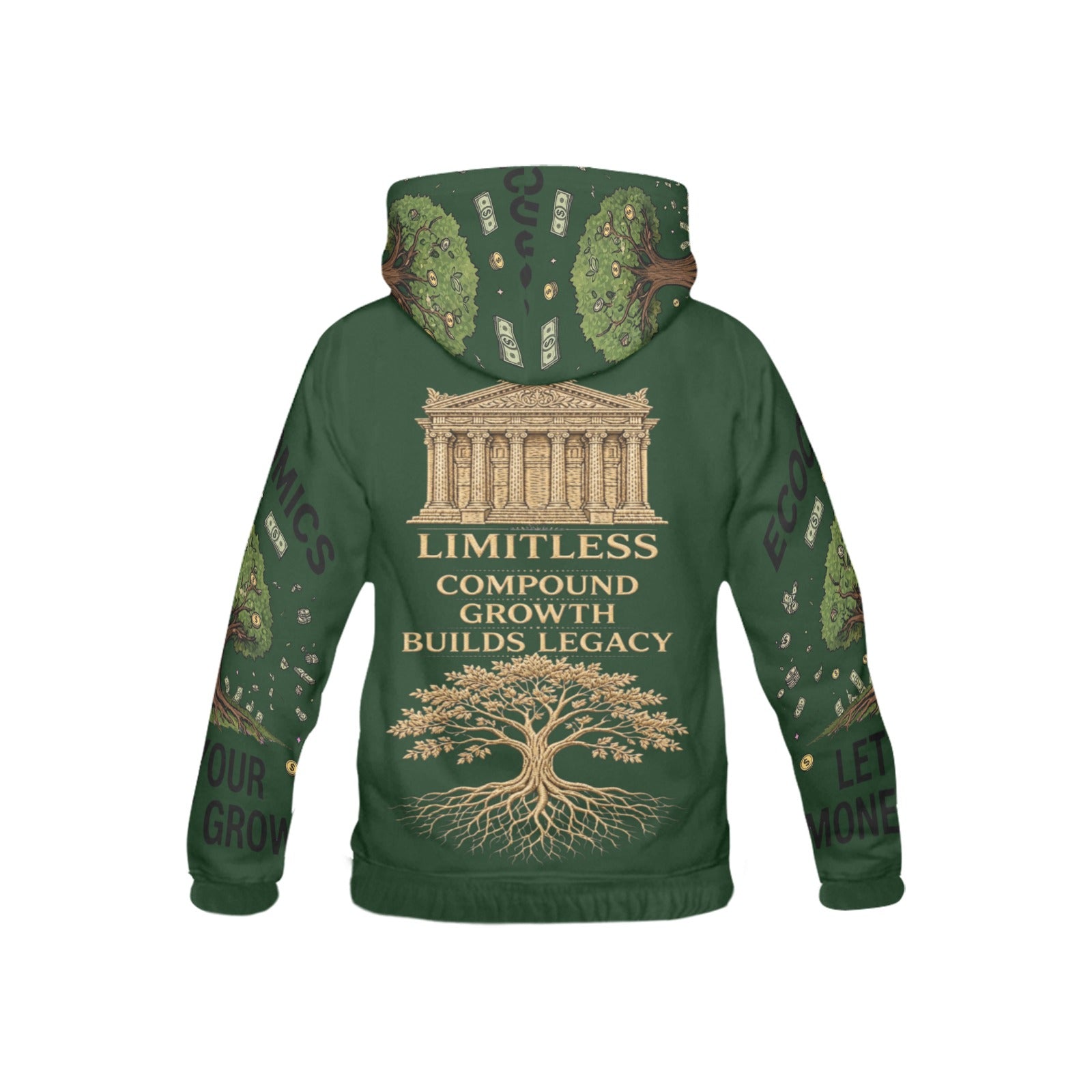 Ecocomics Green Hoodie All Over Print Hoodie for Kid (USA Size)
