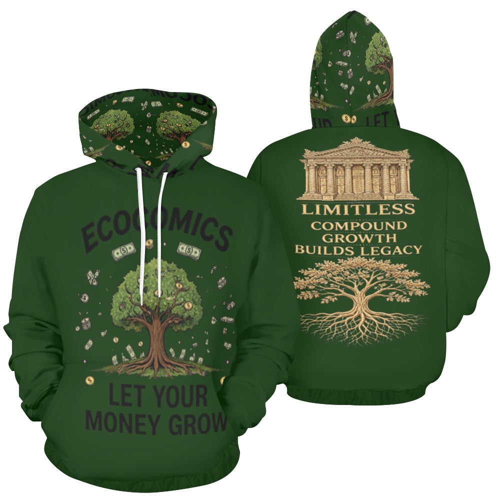 Ecocomics green Let Your Money Grow Hoodie (USA Size)